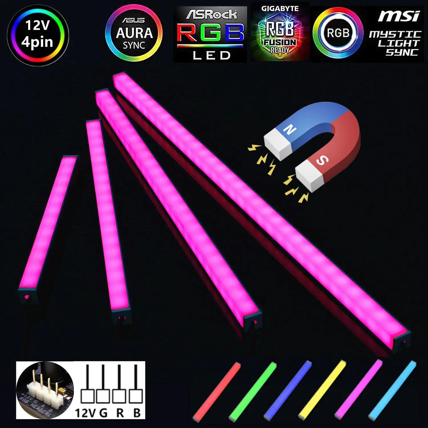 RGB ̹ 5050 LED Ʈ Ʈ, Aura Sync    PC ǻ ̽, 4  RGB  (+ 12V,G,R,B), 12V